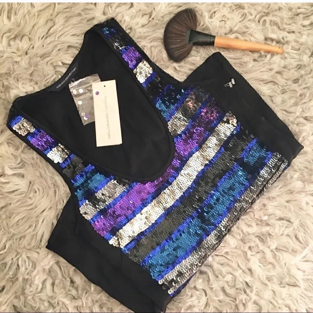 FRENCH Connection Sequined Tank Top NEW